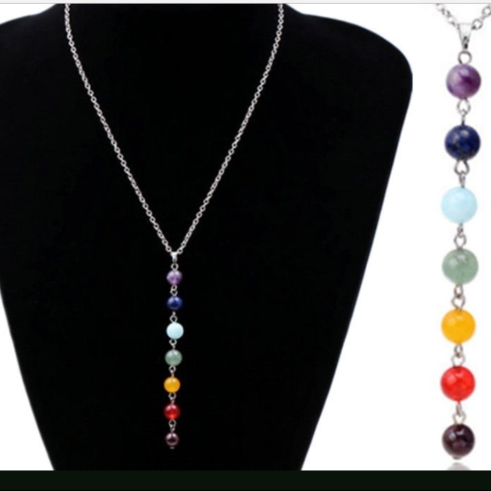 New 7 Chakra Beads Pendant Necklace
